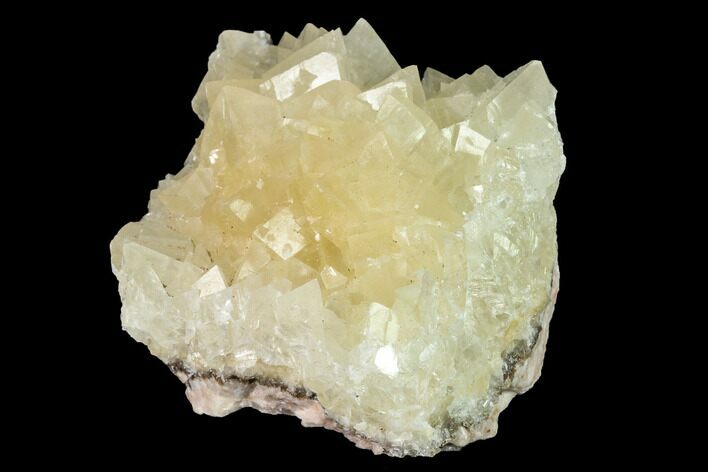 Fluorescent Calcite Crystal Cluster on Barite - Morocco #141021